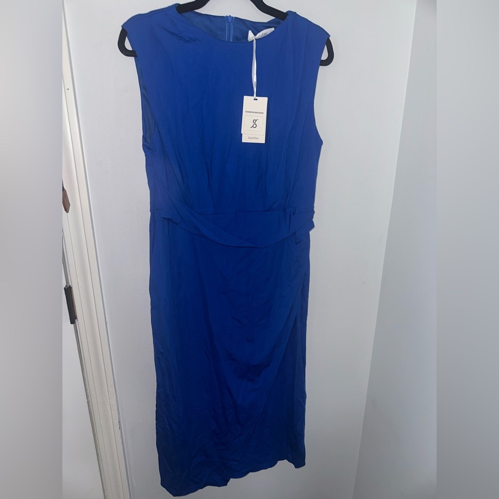 Chic Royal Blue Midi Dress